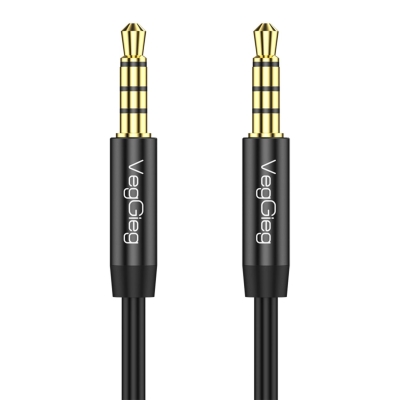 VegGieg 3.5mm Jack TRRS Hi-Fi AUX Mikrofon ve Ses Kablosu 5 Metre - 1