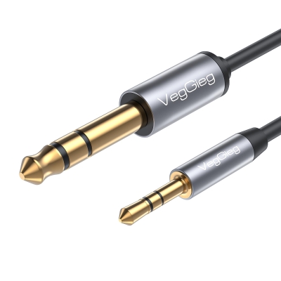 VegGieg 3.5mm to 6.35mm Stereo TRS Enstrüman Amfi Aux Ses Kablosu - VegGieg