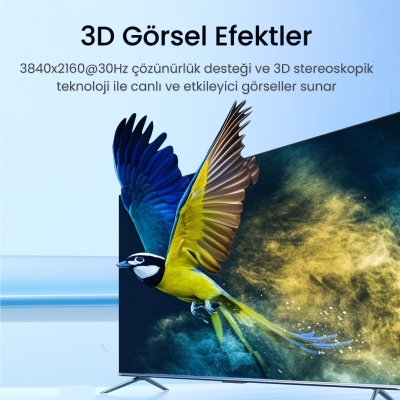 VegGieg 4K 30Hz 1 Giriş 4 Çıkış HDMI Splitter Görüntü Ayırıcı Bölücü Adaptör - 3