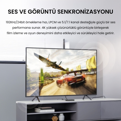 VegGieg 4K 30Hz DisplayPort (DP) to HDMI Çevirici Dönüştürücü - 3