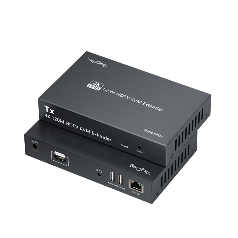 VegGieg 4K 30Hz HDMI KVM Extender 120 Metre CAT5E/6 HDMI Menzil Genişletici Uzatıcı - 1