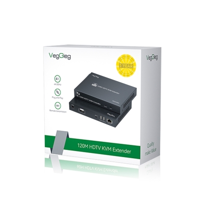 VegGieg 4K 30Hz HDMI KVM Extender 120 Metre CAT5E/6 HDMI Menzil Genişletici Uzatıcı - 7