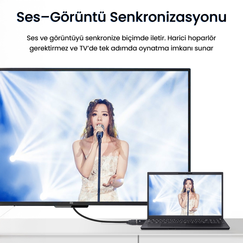 VegGieg 4K 30Hz DisplayPort to HDMI Çevirici Dönüştürücü Adaptör - 4