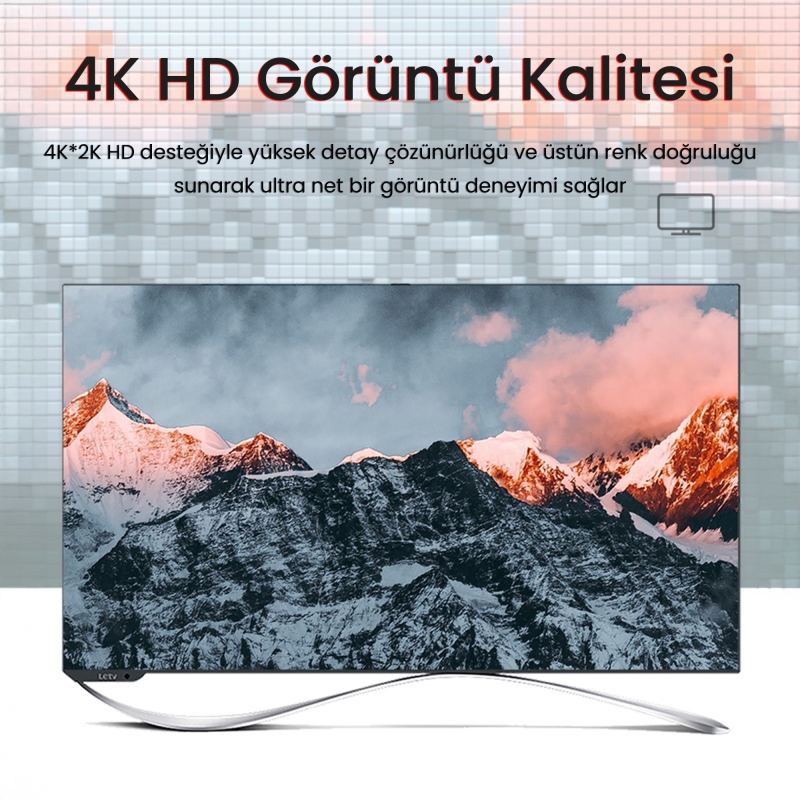 VegGieg 4K 30Hz DisplayPort to HDMI Çevirici Dönüştürücü Adaptör - 3