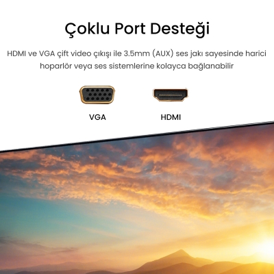 VegGieg 4K 30Hz Kablosuz HDMI VGA Görüntü ve Ses Aktarıcı Wireless Ekran Yansıtma Adaptörü - 4