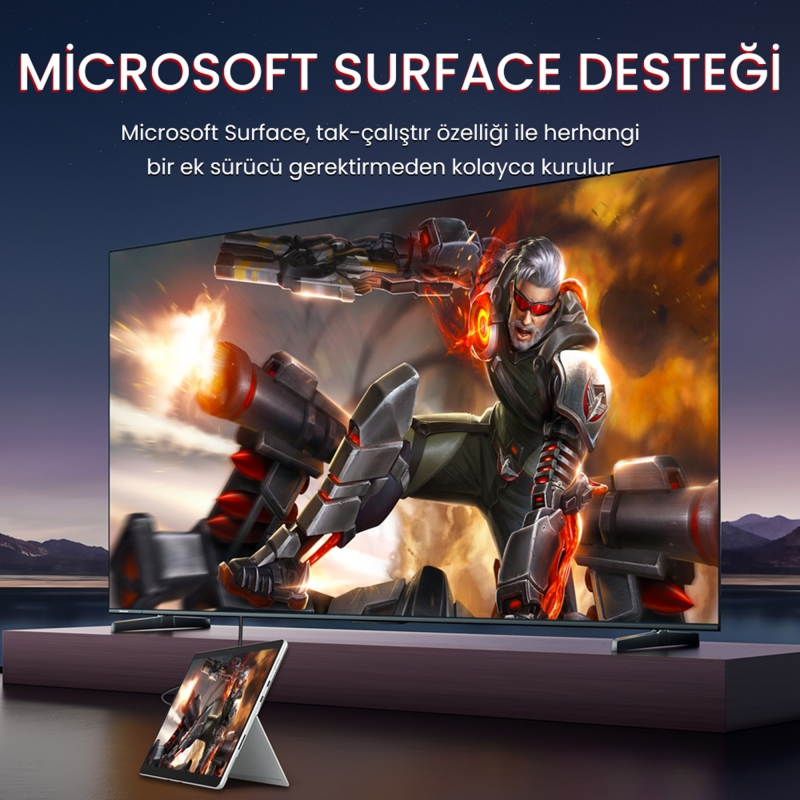 VegGieg 4K 30Hz Mini DisplayPort to HDMI Dönüştürücü Kablo 3 Metre - 4