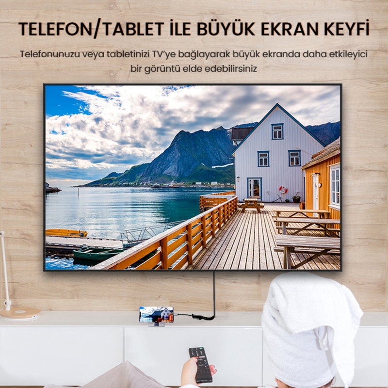 VegGieg 4K 30Hz Type-C to HDMI Çevirici Dönüştürücü Adaptör - 5