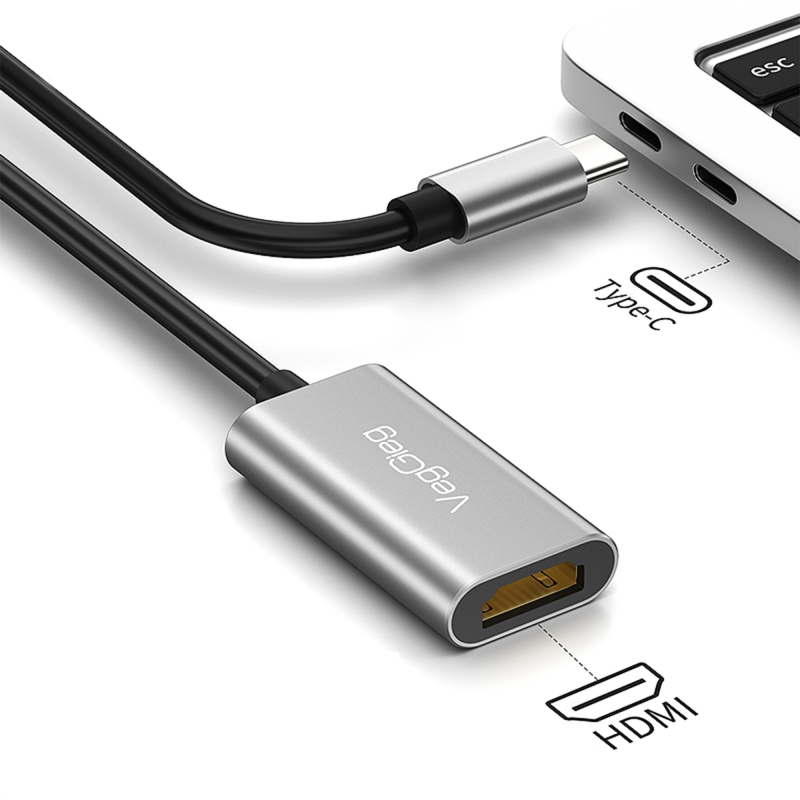 VegGieg 4K 30Hz Type-C to HDMI Çevirici Dönüştürücü Adaptör - 7
