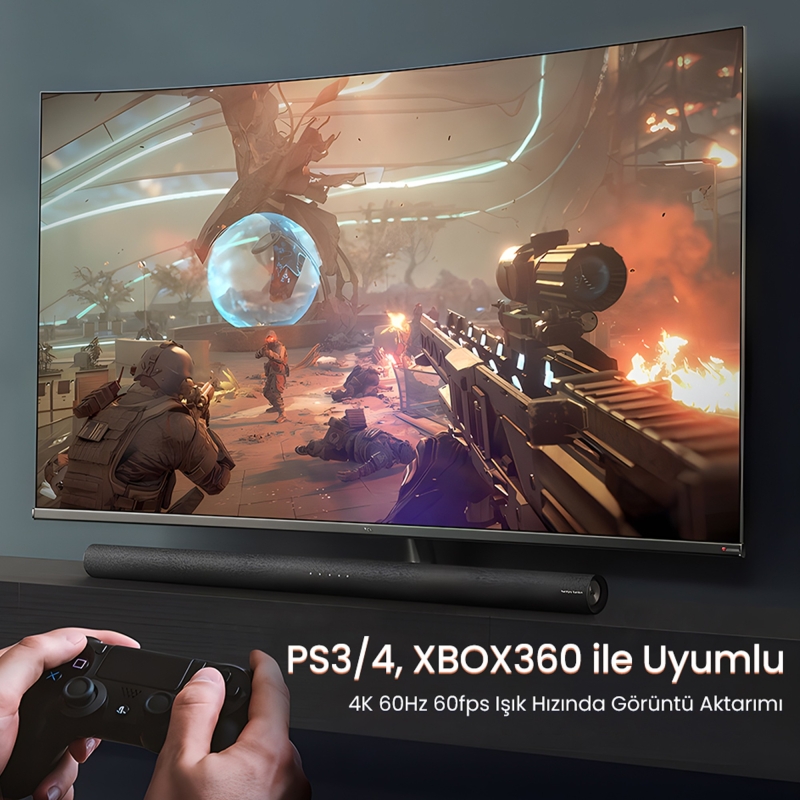 VegGieg 4K 60Hz 18Gbps HDR ARC HDCP Fiber Optik HDMI 2.0 Kablo 150 Metre - 6