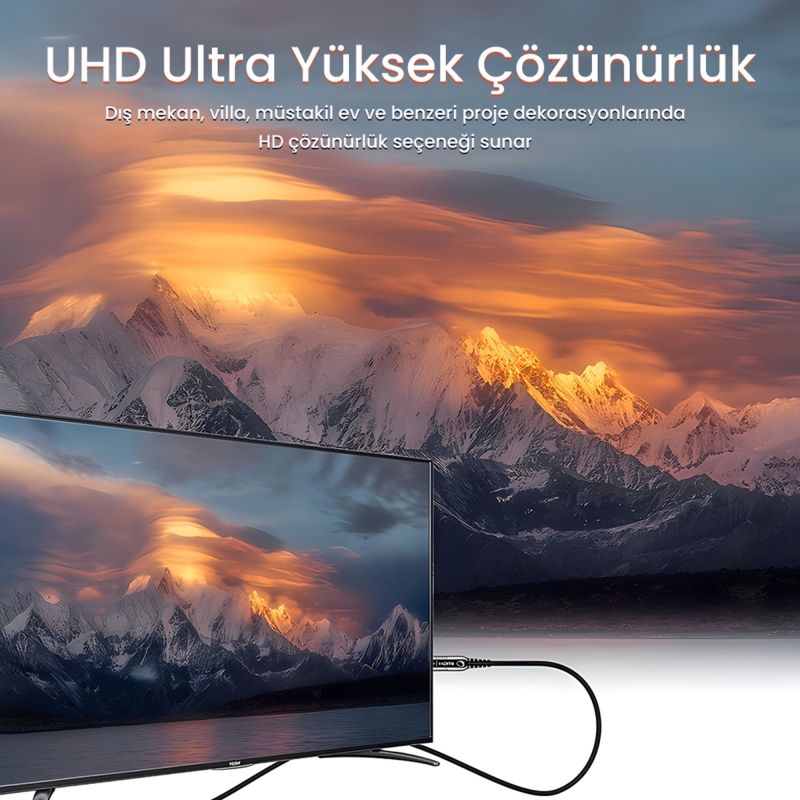 VegGieg 4K 60Hz 18Gbps HDR ARC HDCP Fiber Optik HDMI 2.0 Kablo 25 Metre - 8