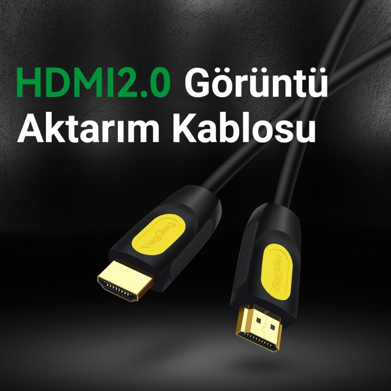 VegGieg 4K 60Hz 18Gbps HDR ARC HDCP Destekli HDMI 2.0 Kablo 1.5 Metre - 3