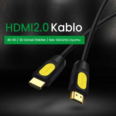 VegGieg 4K 60Hz 18Gbps HDR ARC HDCP Destekli HDMI 2.0 Kablo 2 Metre - 4