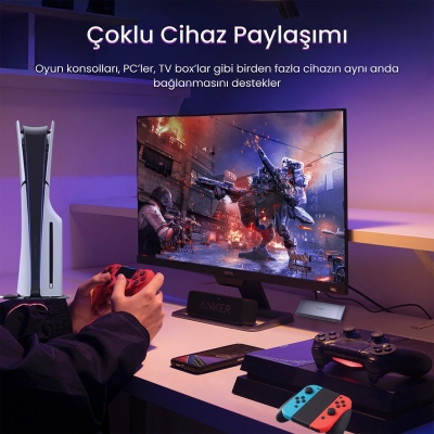 VegGieg 4K HDMI 2.0 Görüntü Seçici 3 Giriş 1 Çıkış Kumandalı Switch - 3