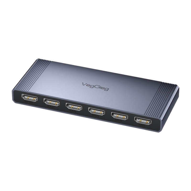 VegGieg 4K HDMI 2.0 Görüntü Seçici 5 Giriş 1 Çıkış Kumandalı Switch - 1