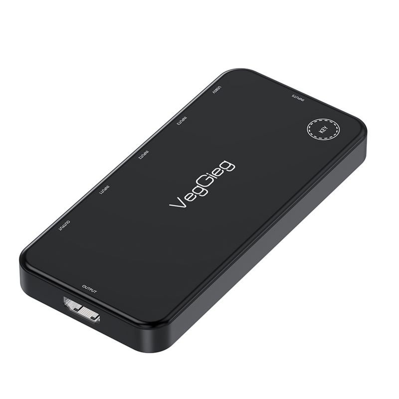 VegGieg 4K HDMI 2.0 Görüntü Seçici 5 Giriş 1 Çıkış Kumandalı Switch - 1