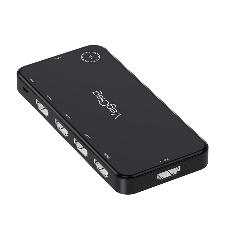 VegGieg 4K HDMI 2.0 Görüntü Seçici 5 Giriş 1 Çıkış Kumandalı Switch - 2