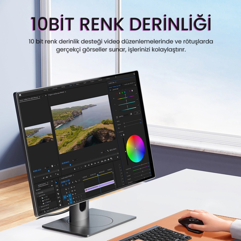 VegGieg 4K/60Hz 2K/165Hz Displayport V1.2 Kablo 1.5 Metre - 6