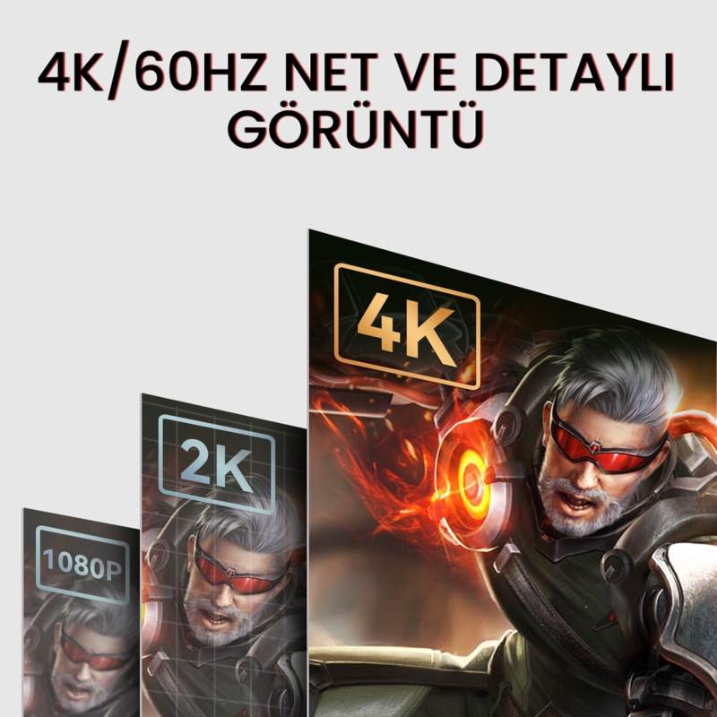 VegGieg 4K/60Hz 2K/165Hz Displayport V1.2 Kablo 3 Metre - 8