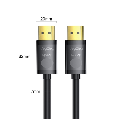 VegGieg 4K/60Hz 2K/165Hz Displayport V1.2 Kablo 3 Metre - 3