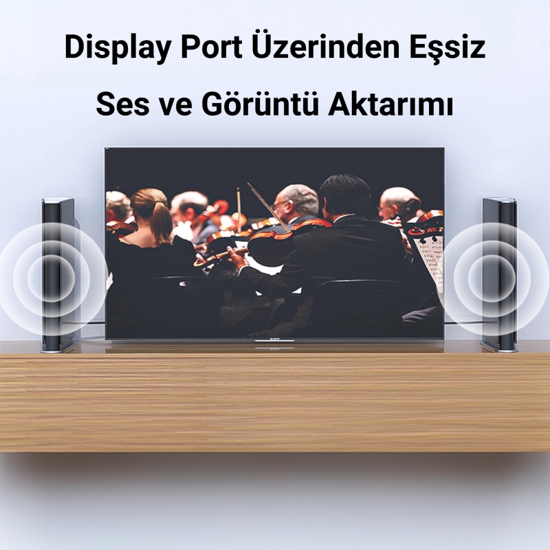 VegGieg 4K/60Hz 2K/165Hz Displayport V1.2 Kablo 3 Metre - 5