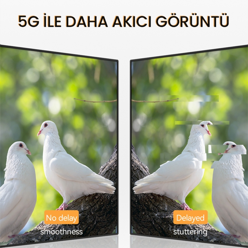 VegGieg 5Ghz Kablosuz HDMI VGA Görüntü Aktarım Cihazı - 8