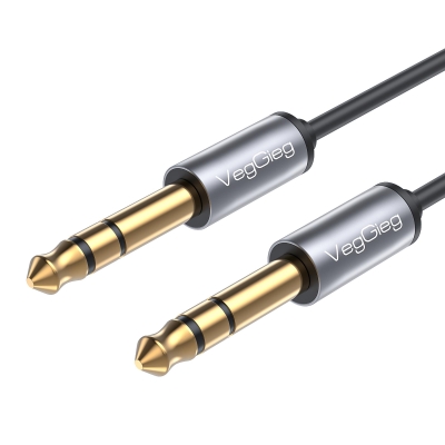 VegGieg 6.35mm Stereo Jack Hi-Fi Amfi Enstrüman Ses Kablosu 1.8 Metre - VegGieg