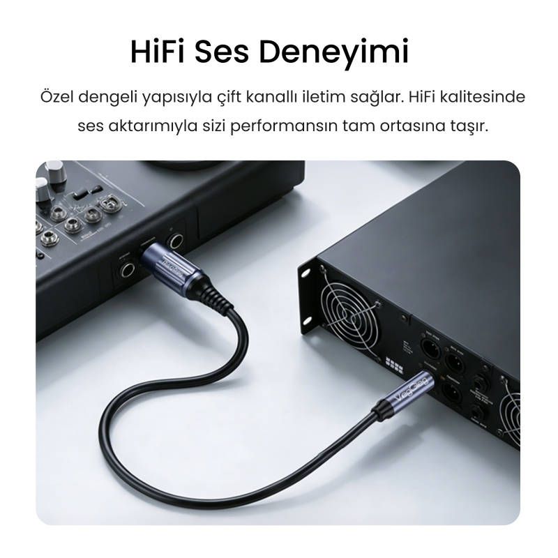 VegGieg 6.35mm to XLR Dişi Mikrofon Kablosu Hi-Fi Ses Kalitesi OFC Bakır Enstrüman Ses Kablosu 2 Metre - 5