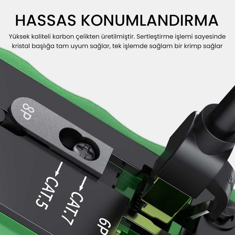 VegGieg 6P/8P Cat8 Cat7 Cat6 RJ45 Ethernet Jack Pensesi RJ11 RJ12 Telefon Kablosu Jak Kesme Soyma Sıkma Aleti - 5