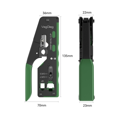 VegGieg 6P/8P Cat8 Cat7 Cat6 RJ45 Ethernet Jack Pensesi RJ11 RJ12 Telefon Kablosu Jak Kesme Soyma Sıkma Aleti - 8