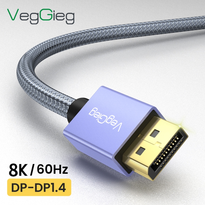 VegGieg 8K/60Hz 4K/165Hz 2K/240Hz DisplayPort 1.4 Kablo 1.5 Metre - 2
