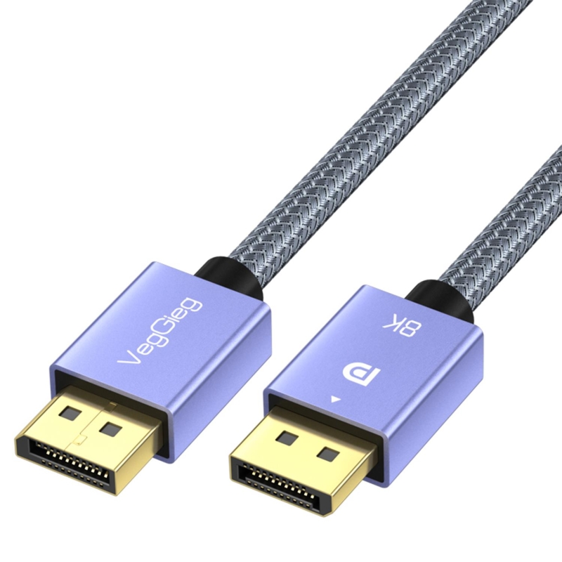 VegGieg 8K/60Hz 4K/165Hz 2K/240Hz DisplayPort 1.4 Kablo 2 Metre - 1