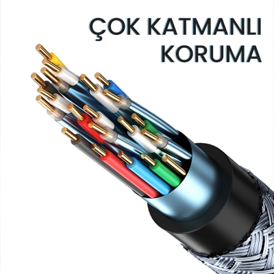 VegGieg 8K/60Hz 4K/165Hz 2K/240Hz DisplayPort 1.4 Kablo 3 Metre - 4