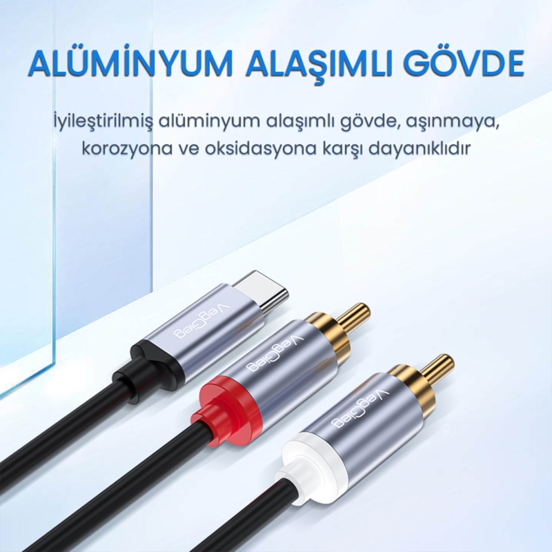VegGieg USB Type-C to 2 RCA Ses Kablosu 1.5 Metre - 5