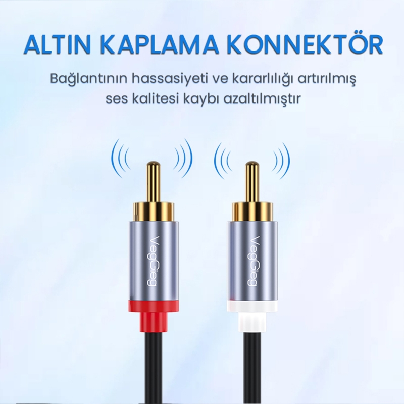 VegGieg USB Type-C to 2 RCA Ses Kablosu 1.5 Metre - 4