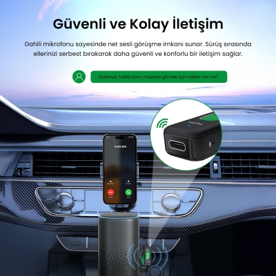 VegGieg Aux Bluetooth 5.4 Transmitter & Receiver Kablosuz Ses Adaptörü - 3