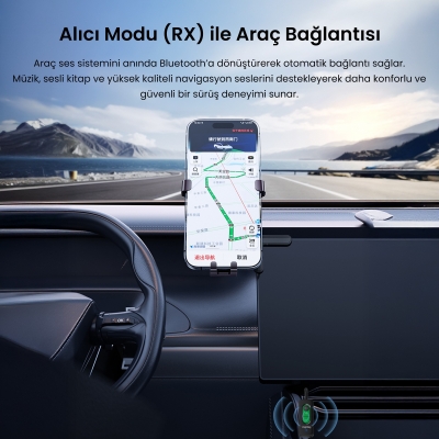 VegGieg Aux Bluetooth 5.4 Transmitter & Receiver Kablosuz Ses Adaptörü - 4