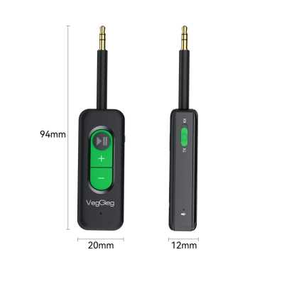 VegGieg Aux Bluetooth 5.4 Transmitter & Receiver Kablosuz Ses Adaptörü - 7