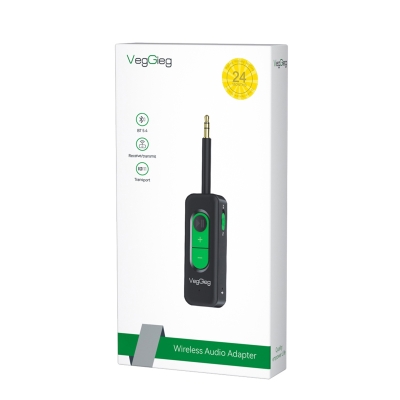 Veggieg Aux Bluetooth 5.4 Transmitter & Receiver Kablosuz Ses Adaptörü - 4