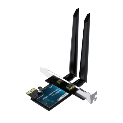 VegGieg AX1200 Wi-Fi 5 Alıcı ve Bluetooth 4.2 Adaptör 5DB Dual Anten PCIe Wifi Ağ Kartı - 1