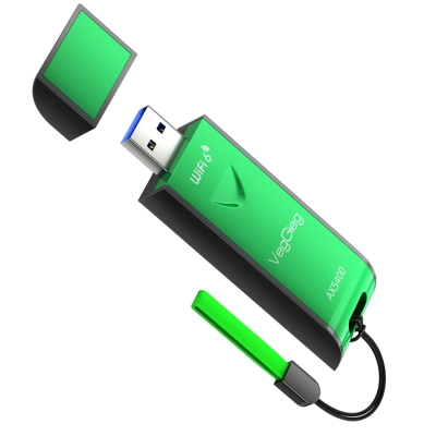 VegGieg 5400 Mbps 2.4GHz/5GHz/6GHz Tri Band Alıcı Verici USB Wifi 6 Adaptör - VegGieg