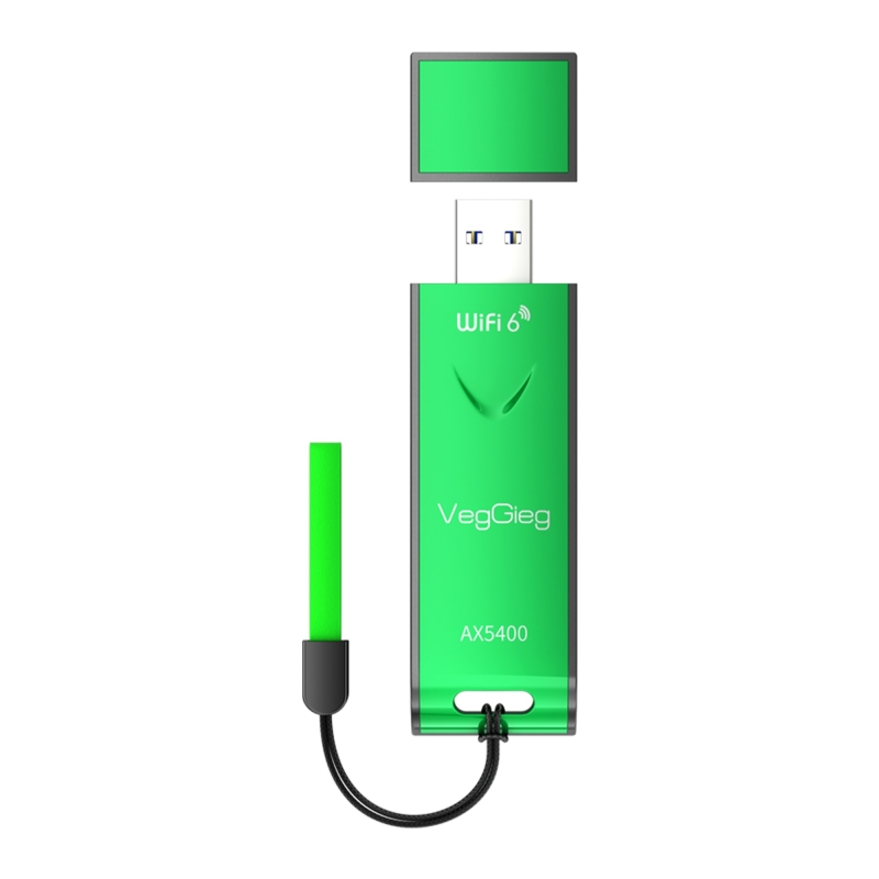 VegGieg 5400 Mbps 2.4GHz/5GHz/6GHz Tri Band Alıcı Verici USB Wifi 6 Adaptör - 10