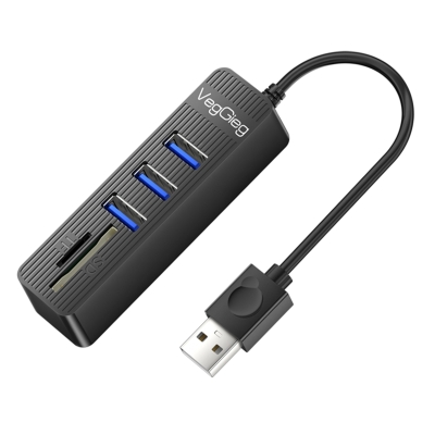 VegGieg USB 2.0 SD - MicroSD Kart Okuyucu ve 3 Port USB Çoklayıcı Hub - 1