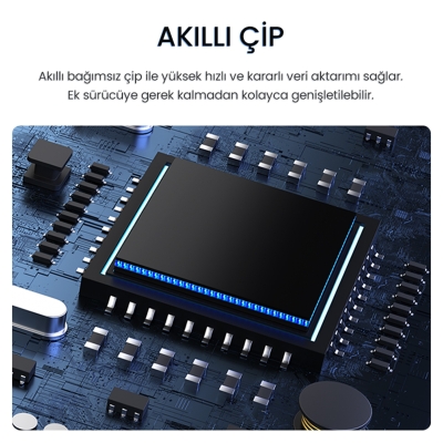 VegGieg USB 2.0 SD - MicroSD Kart Okuyucu ve 3 Port USB Çoklayıcı Hub - 4