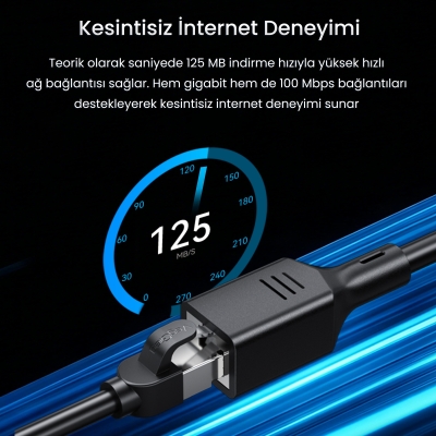 VegGieg Cat6 1000Mbps Gigabit FTP RJ45 Ethernet Ağ Uzatma Kablosu 1.5 Metre - 3