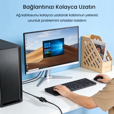 VegGieg Cat6 1000Mbps Gigabit FTP RJ45 Ethernet Ağ Uzatma Kablosu 3 Metre - 2