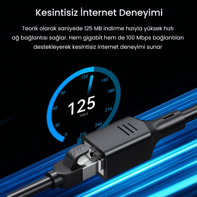 VegGieg Cat6 1000Mbps Gigabit FTP RJ45 Ethernet Ağ Uzatma Kablosu 50CM - 3