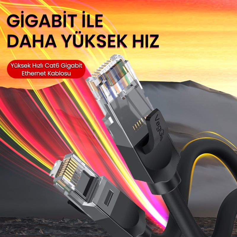 VegGieg CAT6 1000Mbps Gigabit UTP Ethernet Kablosu 1 Metre - 2