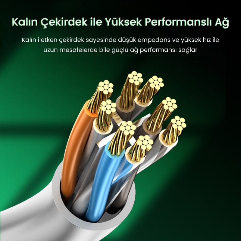 VegGieg CAT6e 1000Mbps UTP RJ45 Gigabit Ethernet Kablosu 20 Metre - 5
