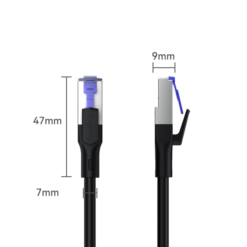 VegGieg CAT7 10Gbps Gigabit 600Mhz FTP RJ45 Ethernet Kablosu 10 Metre - 7