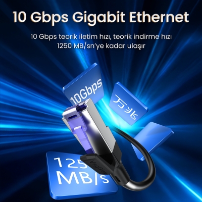 VegGieg CAT7 10Gbps Gigabit 600Mhz FTP RJ45 Ethernet Kablosu 5 Metre - 4